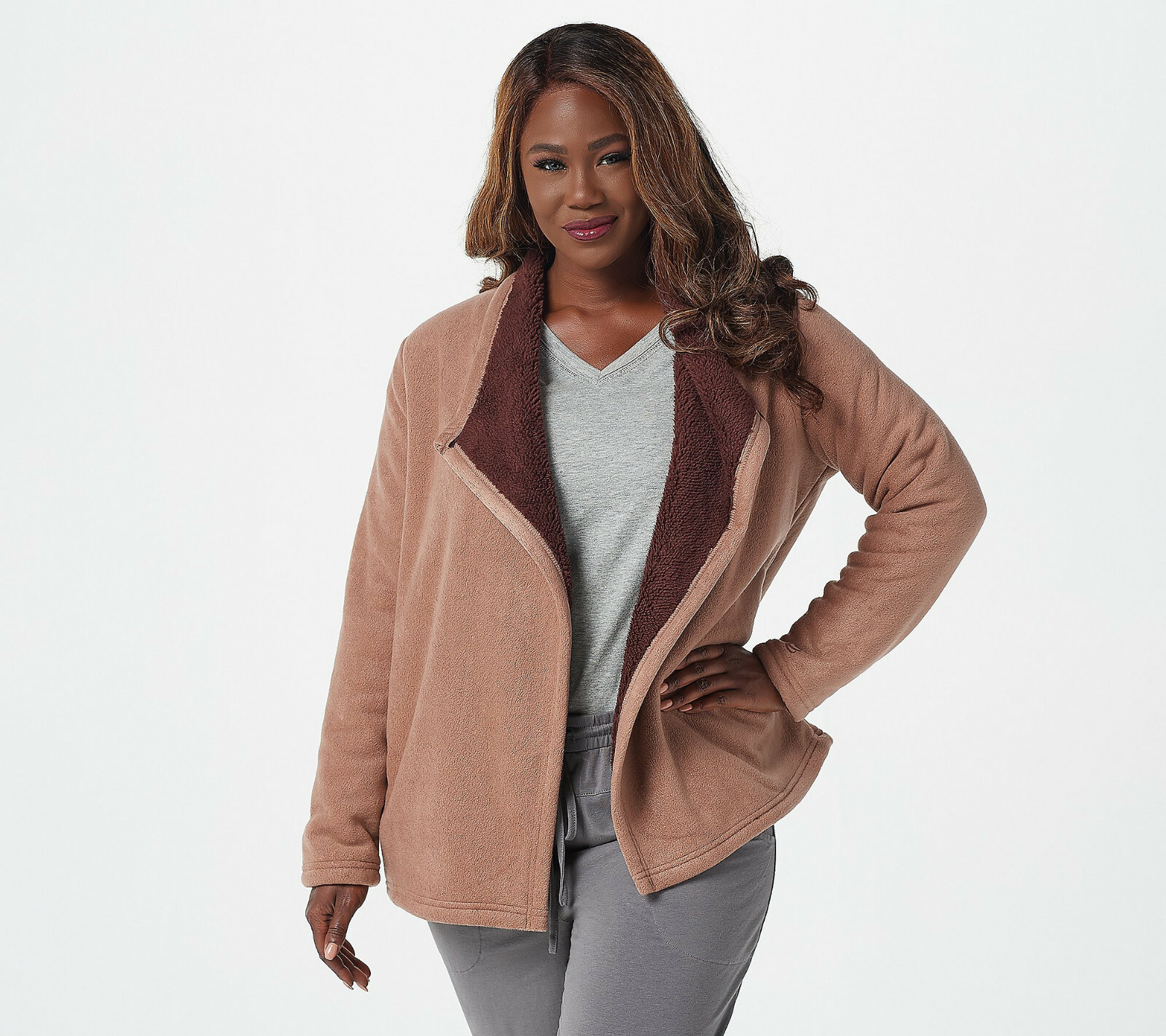 Cuddl Duds L Fleecewear Bonded Sherpa 