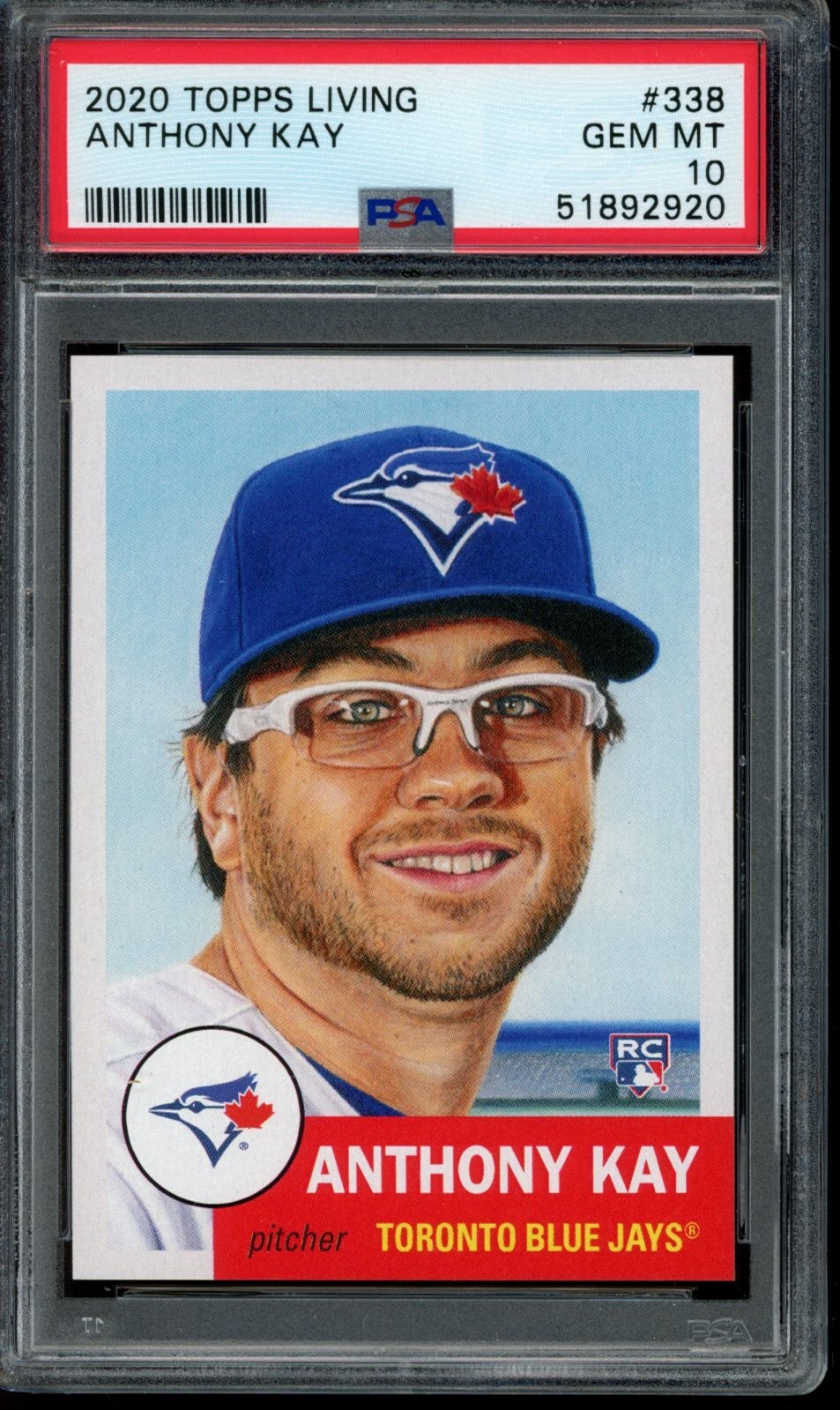 2020 Topps Living Set #338 Anthony Kay RC Rookie PSA 10 Gem Mint Card 51892920