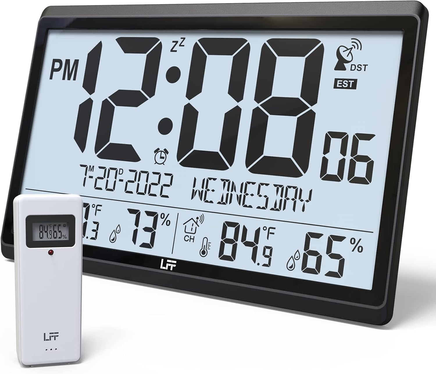 With Indoor/outdoor Temp & Humidity, 15" Easy-to-read