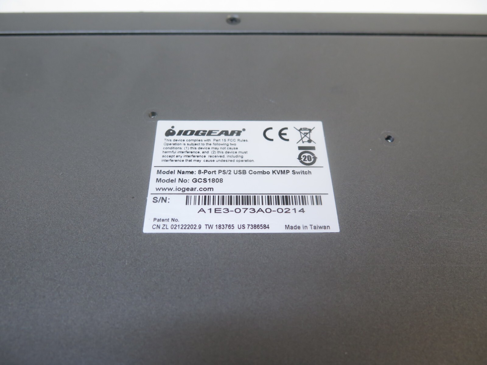 IOGEAR GCS1808 MiniView Ultra+ 8-Port VGA KVM Switch