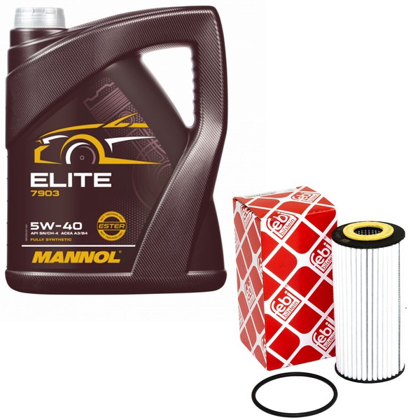MotoröL Set 5W40 5 Liter + ÖLfilter 109411 FüR Audi A4 Avant A5 1.8 2.0 Tfsi-image