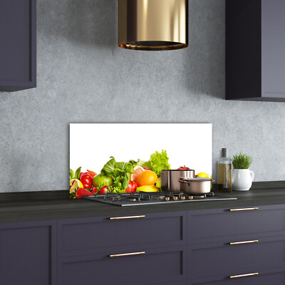 Panneaux De Cuisine En Verre Tulup - 100x50 Cm - Motif Carreaux De Céramique - Neuf