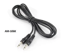 6ft Mono 3.5mm TS Audio Male to Male Black Cable - CablesOnline AM-106K