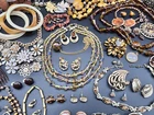 Lot SMOKY TOPAZ 100+ Vintage Costume Jewelry KRAMER TRIFARI LISNER+ Autumn Beige