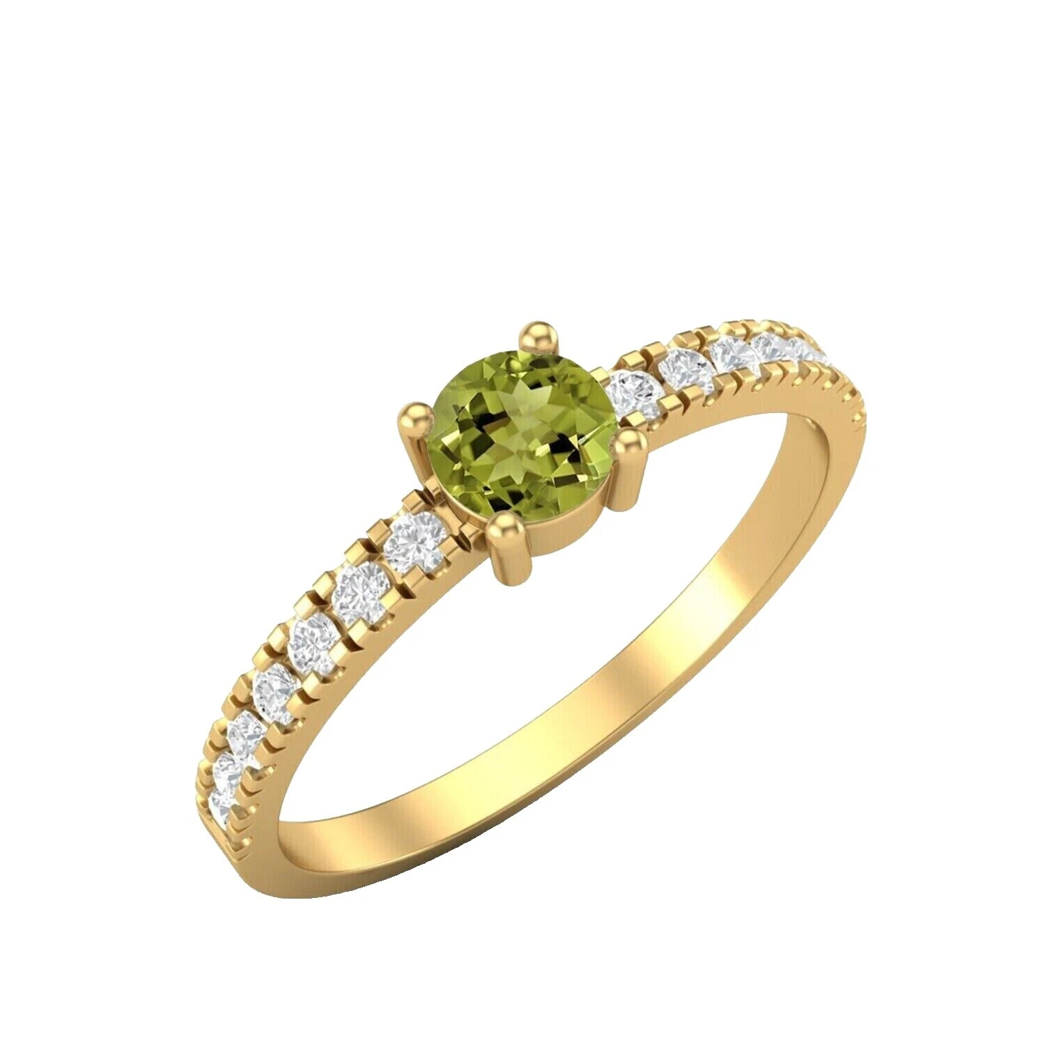 Peridot Simulated Beauty Fashion Rings