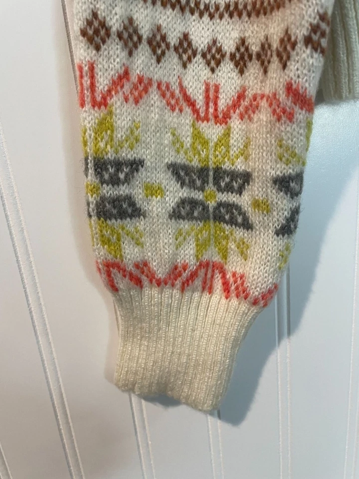 Bisou Fair Isle укороченный свитер кремовый с многоцветный размер S - Изображение 3 из 4