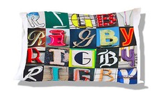 RIGBY Personalized Pillowcase featuring photos of actual sign letters
