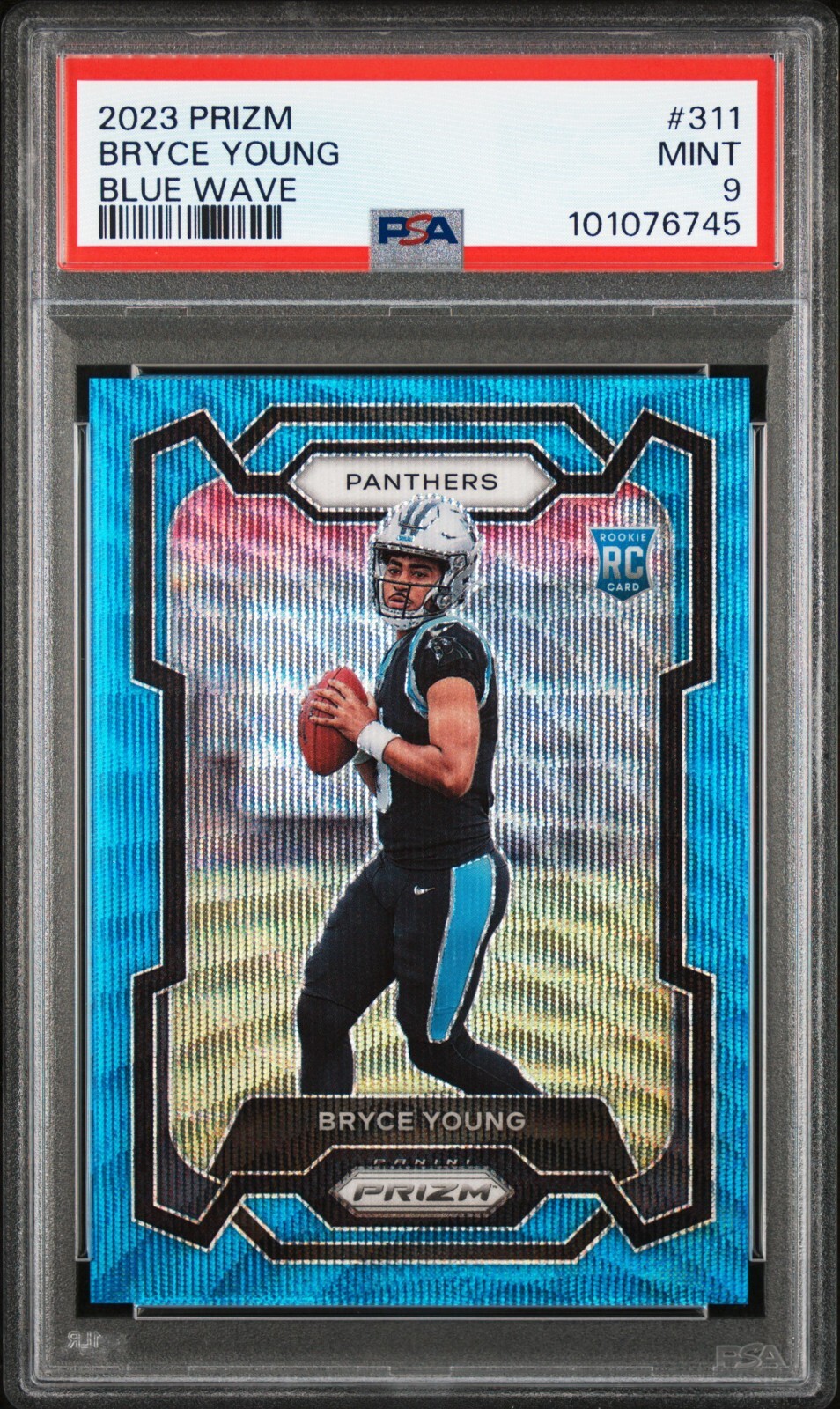 2023 Panini Prizm Bryce Young Blue Wave Prizm /199 PSA 9 Mint #311 Color Match