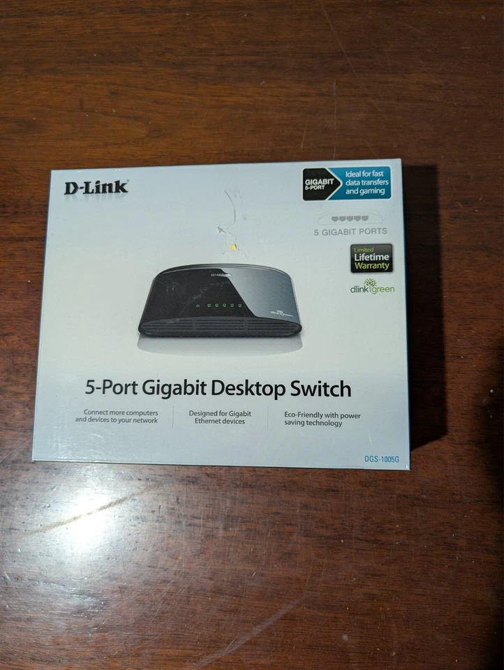 D-Link DGS-1005G 5-Port Gigabit Desktop Switch 1000mbps NEW Sealed Eco-friendly - Image 2 of 4