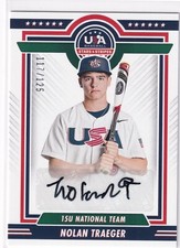 Nolan Traeger 2022 Panini Stars & Stripes USA Black Auto 15US-NT, 117/125
