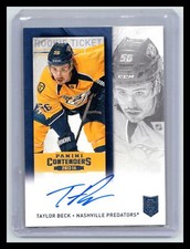 2013-14 Panini Contenders #155 Taylor Beck Rookie Ticket Autograph