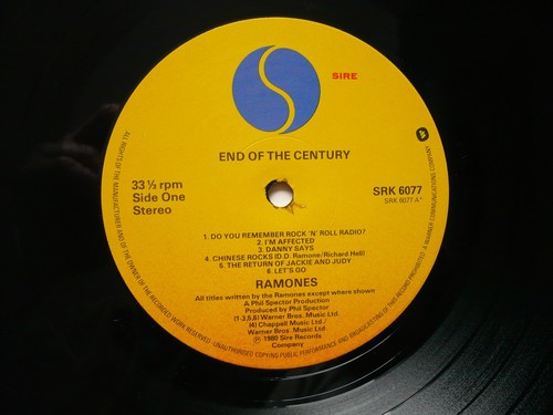 The Ramones End Of The Century Vinyl UK 1980 Sire 1st Press A1/B1 LP - Picture 2 of 14