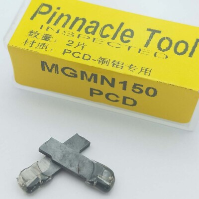 2Pcs CK-CNC PCD Inserts MGMN150 1.5mm Width Parting Grooving PCD-Tipped Insert
