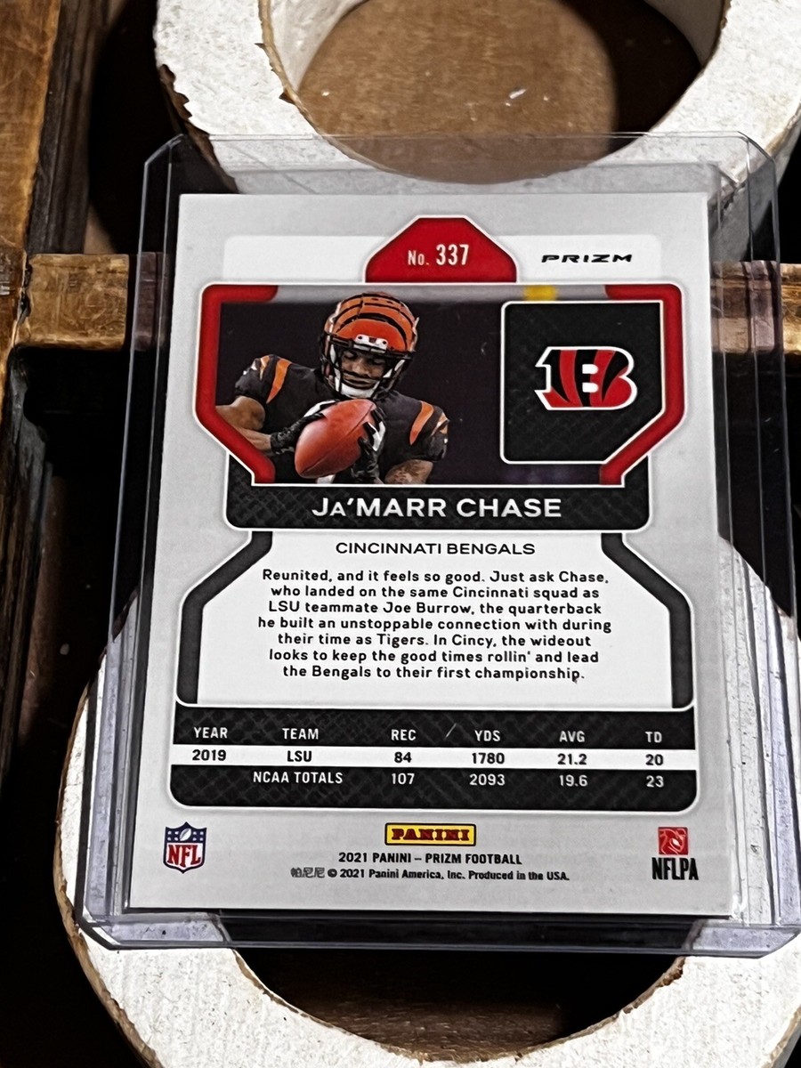 2021 Prizm Jamarr Ja'Marr Chase Rookie Fanatics Cracked Ice Orange