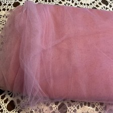 Soft Bridal Mesh Tulle Netting Fabric - 58" Wide x 1 Yard Soft Rose Pink Mauve