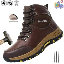 Steel Toe Safety Shoes For Men's Work Boots Indestructible Anti Puncture Boots