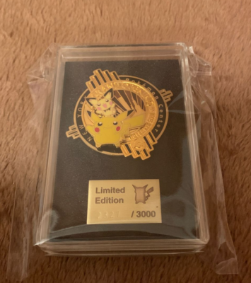 Pokemon Center New York Grand Opening Pin Badge Limited Pikachu