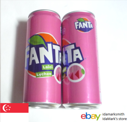 Empty FANTA can SINGAPORE Tall 320ml FANTA LYCHEE Laici 2017 Malaysia Collect - Picture 1 of 15