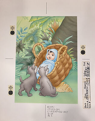 Jungle Book Baby Mowgli With Wolves Walt Disney Original Animation Pro Cel  Art | eBay