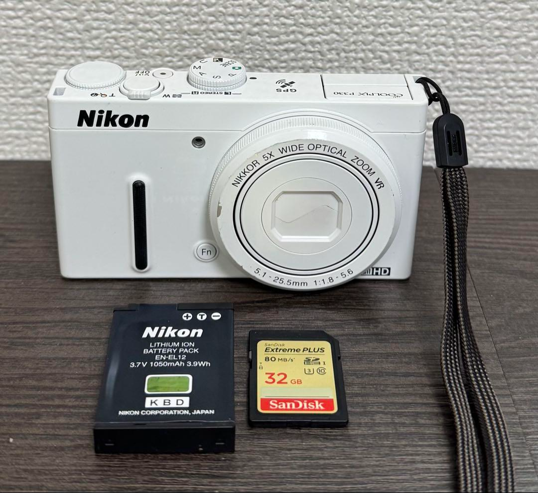 Nikon Coolpix P330 White Compact Digital Camera J2505030 | eBay