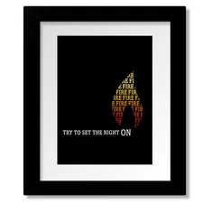 Light My Fire by the Doors - Song Lyric Inspired Music Art Print Wall Decor Sign