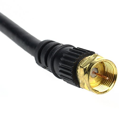 RiteAV 5ft BLACK COAXIAL CABLE TV RG6 CATV F-TYPE CORD VIDEO 75 OHM 18AWG VCR
