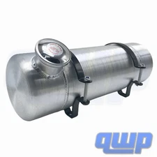 2 Gallon 6x18 W/ Baffle 1/4 NPT End Fill Aluminum Spun Round Gas Tank - Go Kart