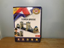 New Sealed London Tower Bridge 3D Build-It Puzzle 120 Pieces by CubicFun