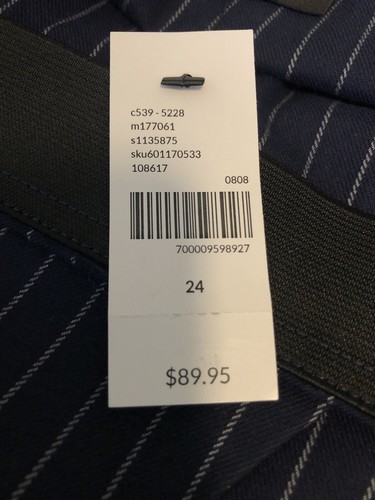 Lane Bryant Pinstripe Pencil Skirt Sz 24 Career Corpcore Office Side Slit NWT - Picture 13 of 21