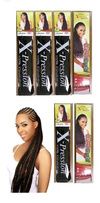 5 packs xpression braiding hair  color #1B 