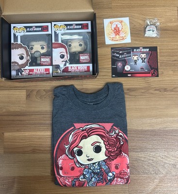 Funko Exclusive Marvel Collector Corps 619 & 620 Black Widow T-Shirt size XS