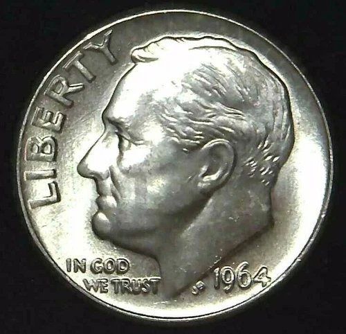 1964-P 10C Roosevelt Dime BU 90% Silver 21ooc0414-2