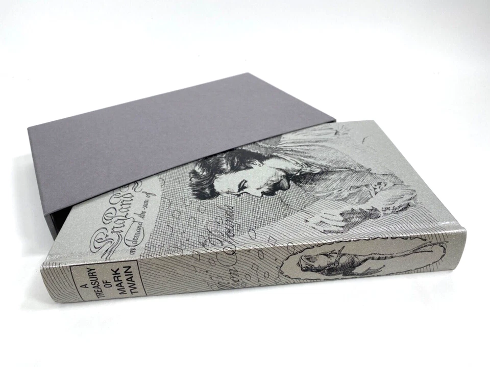 1999 A TREASURY OF MARK TWAIN - HC book with slip case THE FOLIO SOCIETY humor Foto 2 de 4
