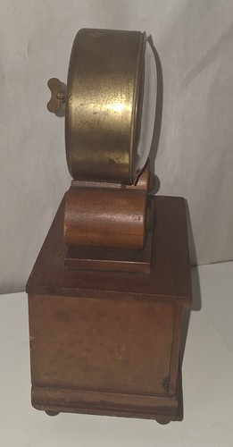 Rare Miniature Antique Wagon Spring Clock By The Burroughs Company Number 53T - Picture 6 of 9