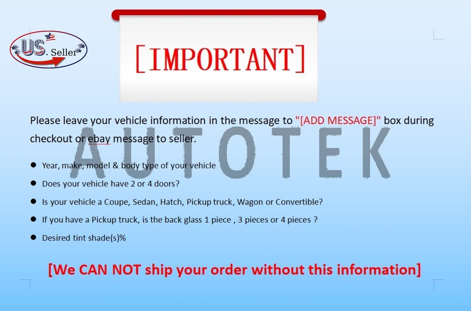 Pre-Cut Window Tint Film Kit For 1992-1996 Ford F250 Super Cab | Choose Your Darkness (5% To 70% VLT)