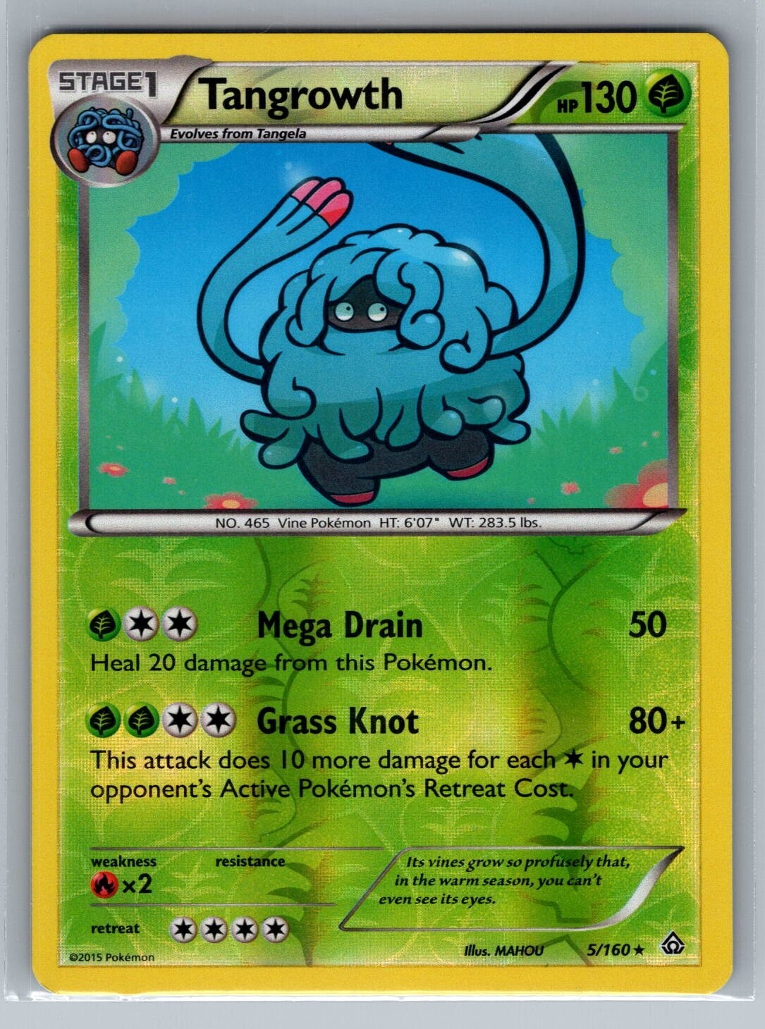 Pokémon TCG Tangrowth Primal Clash 5/160 Reverse Holo Rare NM