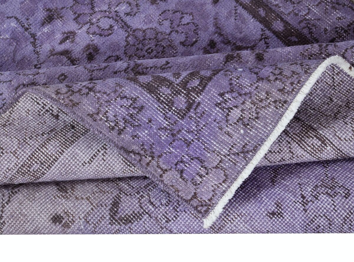 ※ nekoLC600h　ロイヤルパープル　206×117 トルコラグ 3.5x6.6 Ft Turkish Royal Purple Rug, Modern Handmade
