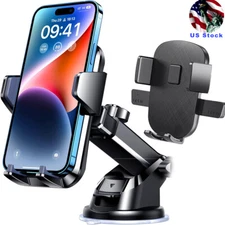 360° Phone Holder Car Mount Windshield Stand For iPhone 16 15 14 Pro Max Samsung