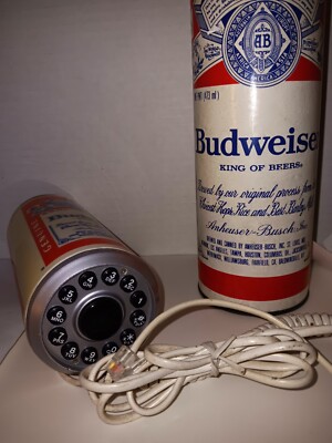 Vintage Budweiser Beer Can Phone Telephone w/ instructions, cord 