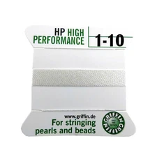 WHITE HIGH PERFORMANCE CORD GRIFFIN BEADING STRINGING THREAD EXTRA STRONG