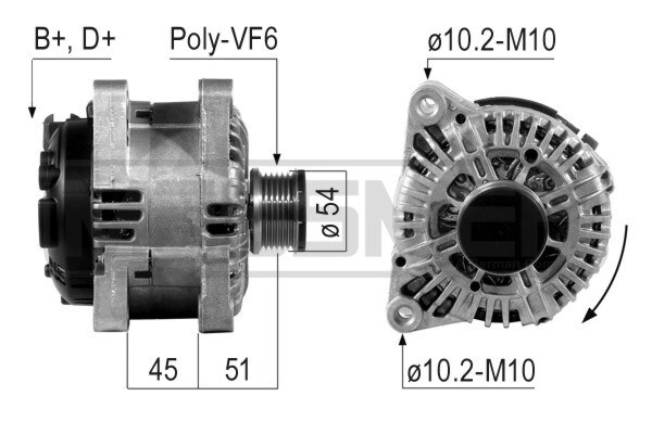 Messmer Lichtmaschine Generator 150A 14V FüR Peugeot 307 1.6 16V 2.0-image