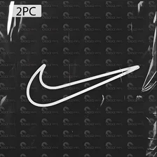 🚗 2 Nike Swoosh Hollow Vinyl Decals -  VINYL DECAL Permanent   2p diy decal