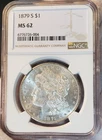 * 1879 S * NGC MS62 FROSTY BLAST WHITE BEAUTY! MORGAN SILVER DOLLAR LOT #004