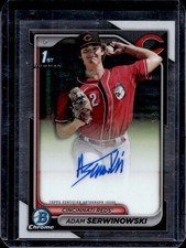 2024 Bowman Chrome Adam Serwinowski Auto Autograph 1st Prospect #CPA-ASE Reds