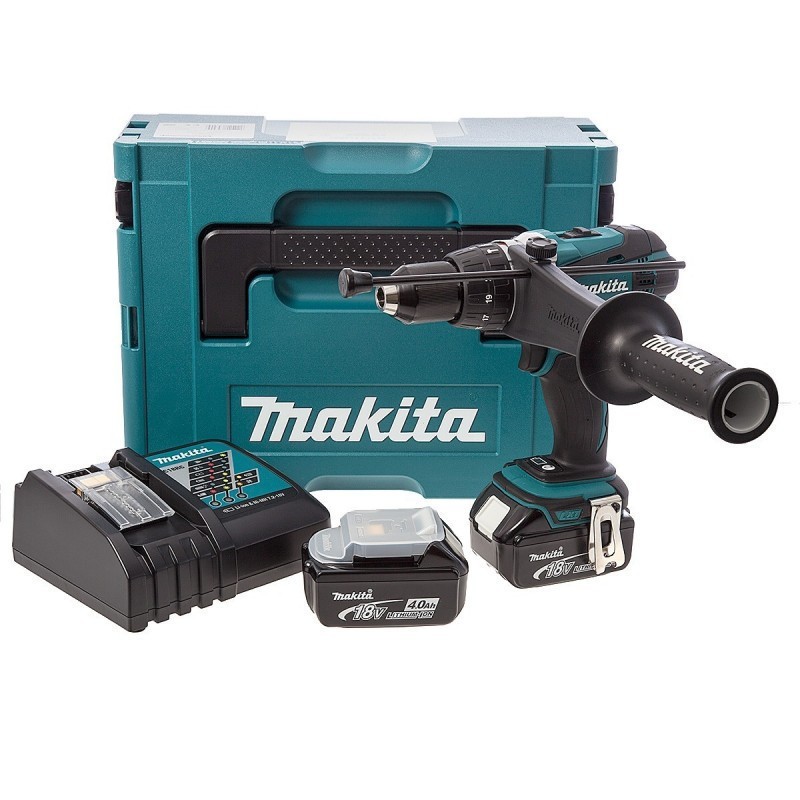 Perceuse à percussion 18V Makita pour percer le béton et visser la charpente en continu