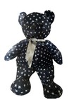 Kellytoy Beanpals Navy Blue Teddy Bear Plush 14" Bean Bag Stars Stuffed Animal