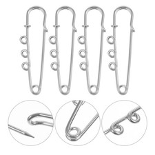 50Pcs Safety Pins for DIY Brooches Pins with Holes for Crafts and Accessories