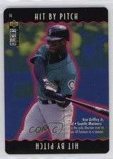 1996 Collector's Choice You Make the Play Ken Griffey Jr (Hit by Pitch) HOF 18bw