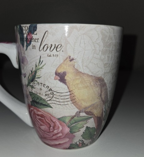 2016 Christliche Kunstgeschenke 2 botanische Blumeninspirationen Bibelvers Kaffeetassen - Bild 4 von 14