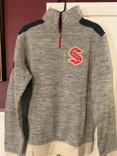 Fanatics Seattle Kraken Winter Classic Quarter-Zip Jacket Gray Navy Men's M